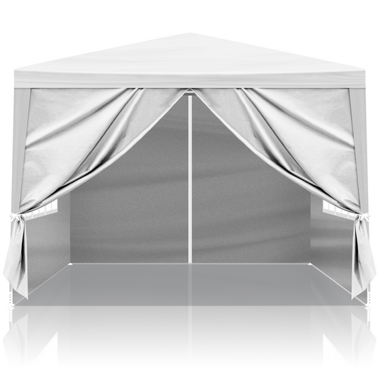 3 x 3m Four Sides Portable Home Use Waterproof Tent with Spiral Tubes White - The Magic Elf