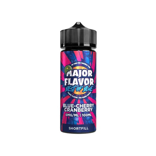 Major Flavour Best Of Blue 100ml Shortfill 0mg (70VG/30PG) - Blue Cherry Cranberry - Vaping Products