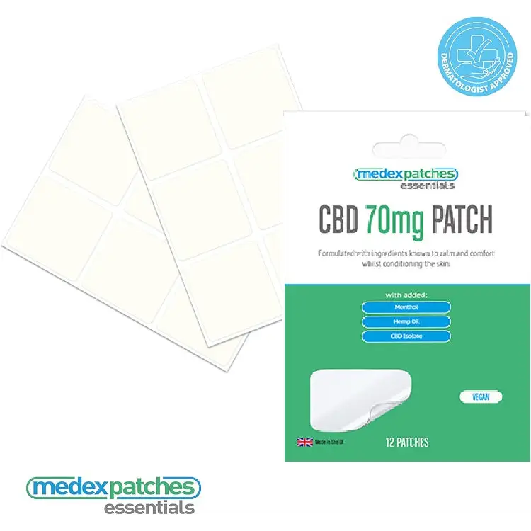Medex Essentials Extra Strong Transdermal 70mg CBD Patches - 12 Patches - CBD Products