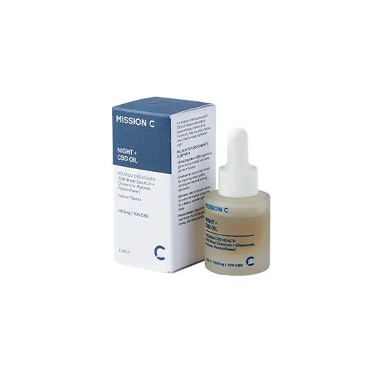 Mission C Night 1000mg CBD Oil in a 10ml bottle for restful sleep
