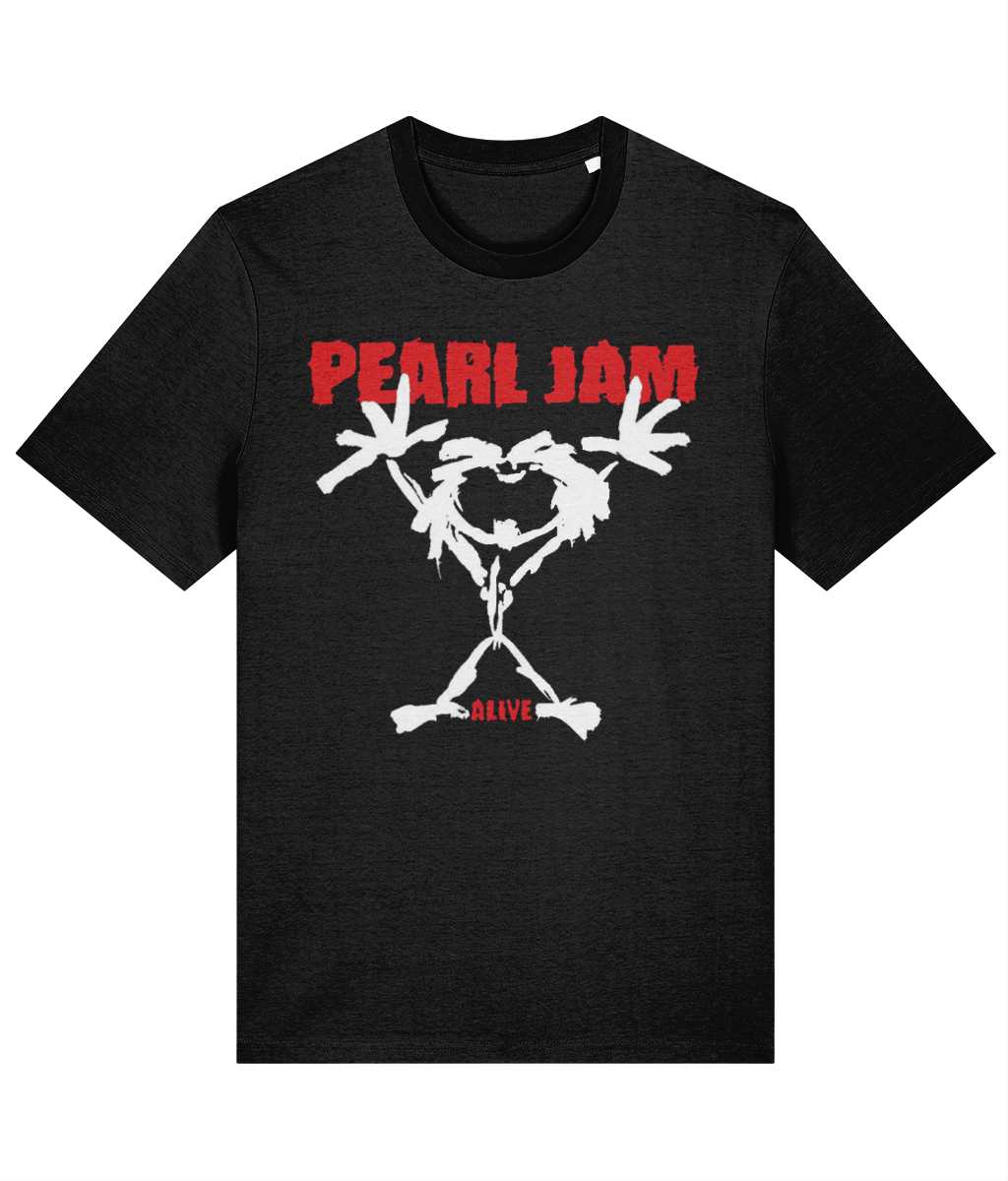 Pearl Jam Alive Stickman T-Shirt | Organic Cotton Band Tee | Classic 90s Grunge Rock Merch