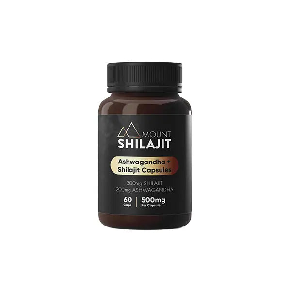 Mount Shiljit 30000mg Ashwagandha & Shilajit Capsules - 60 caps - Nootropics & Supplements