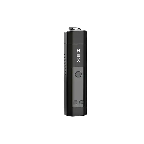 Black handheld vaporizer from Nectar Hex Vaporizer Basic Kit for discreet vaping