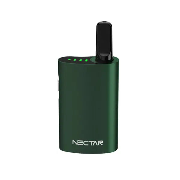 Green Nectar Honeybee 2.0 CBD Vape Pen with black mouthpiece on a white background