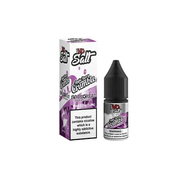 New! I VG Salt 10mg 10ml Nic Salt (50VG/50PG) - Apple Berry Crumble - Vaping Products