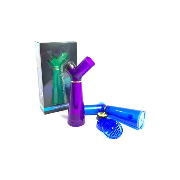 New Plastic Water Pipe With Grinder Base - YD240 - Smoking Products