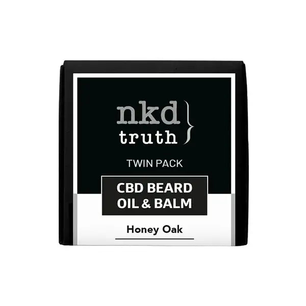 NKD 150mg CBD Twin Pack Honey Oak Beard Oil and balm - CBD Products