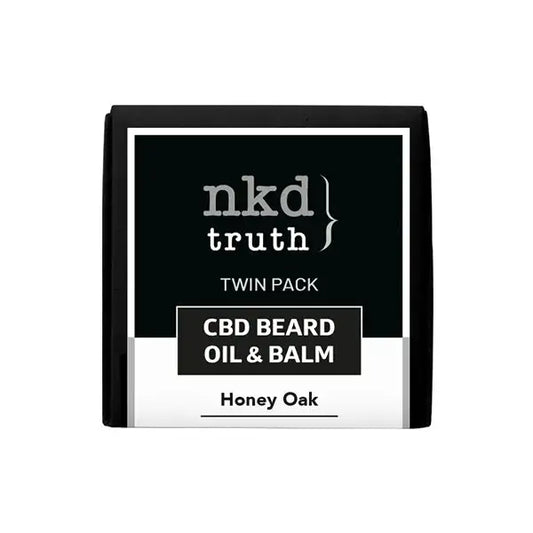NKD 150mg CBD Twin Pack Honey Oak Beard Oil and balm - CBD Products