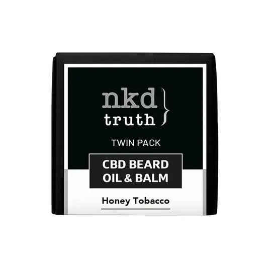 NKD 150mg CBD Twin Pack Honey Tobacco Beard Oil and balm - CBD Products