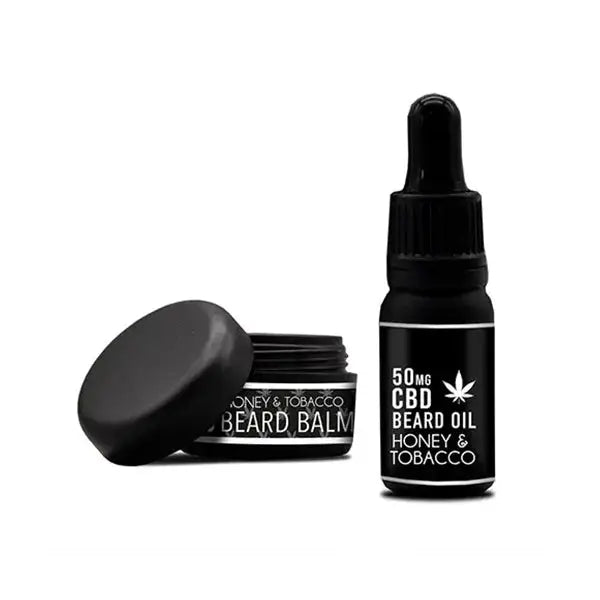 NKD 150mg CBD Twin Pack Honey Tobacco Beard Oil and balm - CBD Products