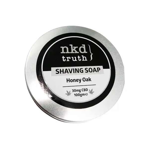 NKD 30mg CBD Speciality Shaving Soap 100g - Honey Oak - CBD Products