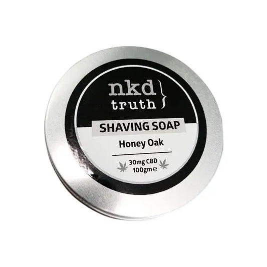 NKD 30mg CBD Speciality Shaving Soap 100g - Honey Oak - CBD Products