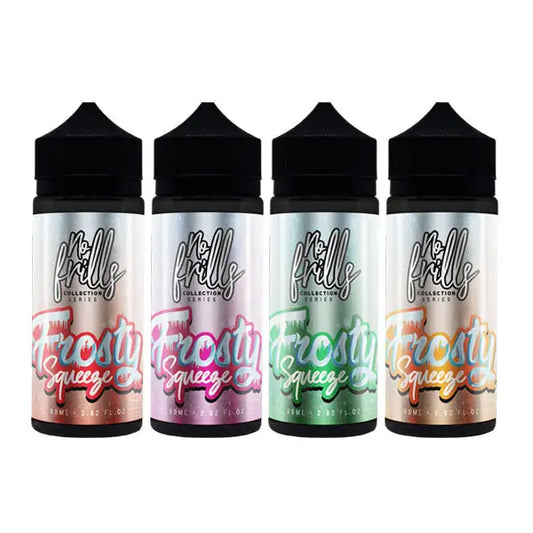 No Frills Collection Frosty Squeeze 80ml Shortfill 0mg (80VG/20PG) - Honeydew Raspberry - Vaping Products