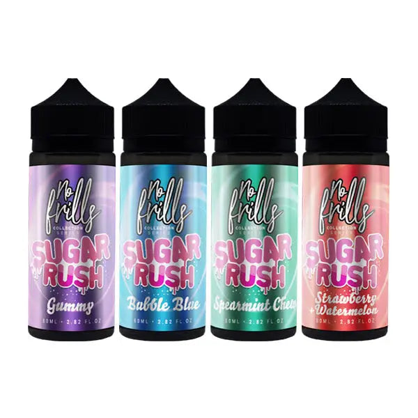 No Frills Collection Sugar Rush 80ml Shortfill 0mg (80VG/20PG) - Vaping Products