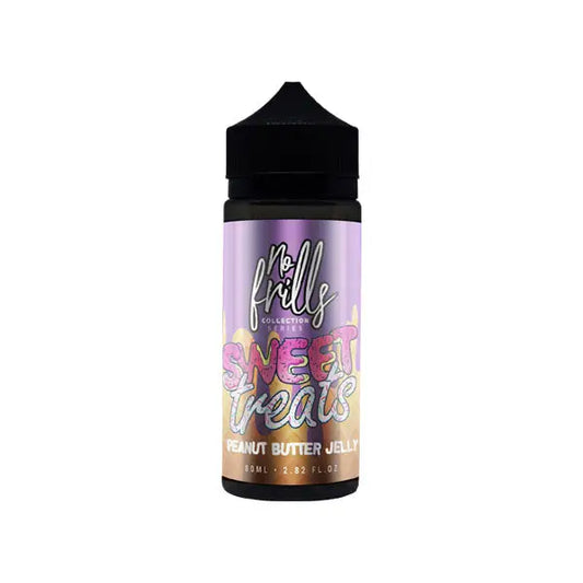 No Frills Collection Sweet Treats 80ml Shortfill 0mg (80VG/20PG) - Peanut Butter & Jelly - Vaping Products