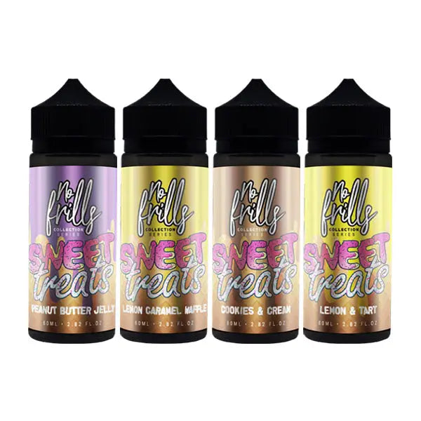 No Frills Collection Sweet Treats 80ml Shortfill 0mg (80VG/20PG) - Vaping Products