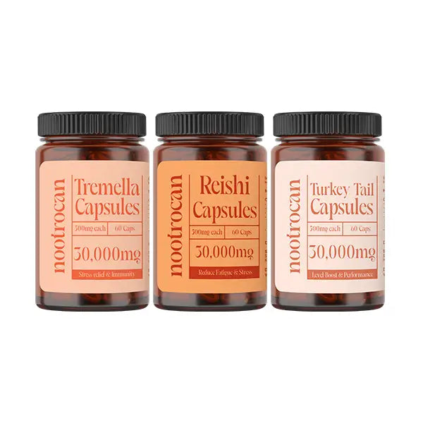 Nootrocan 30000mg Nootropic Vegan Mushroom Capsules - 60 Caps - Nootropics & Supplements