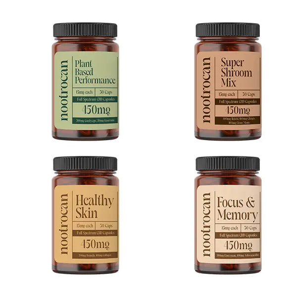 Nootrocan 450mg Full Spectrum CBD Nootropic Capsules - 30 Caps - CBD Products