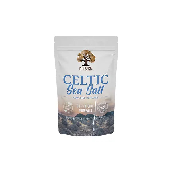 NTURE 100% Pure Celtic Sea Salt - 100g - Nootropics & Supplements