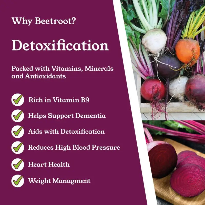 NTURE 1000mg Beetroot Capsules - 60 Caps - Nootropics & Supplements