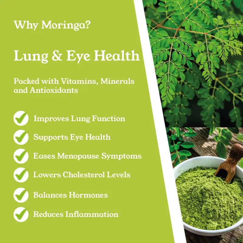 NTURE 1000mg Moringa Capsules - 60 Caps - Nootropics & Supplements