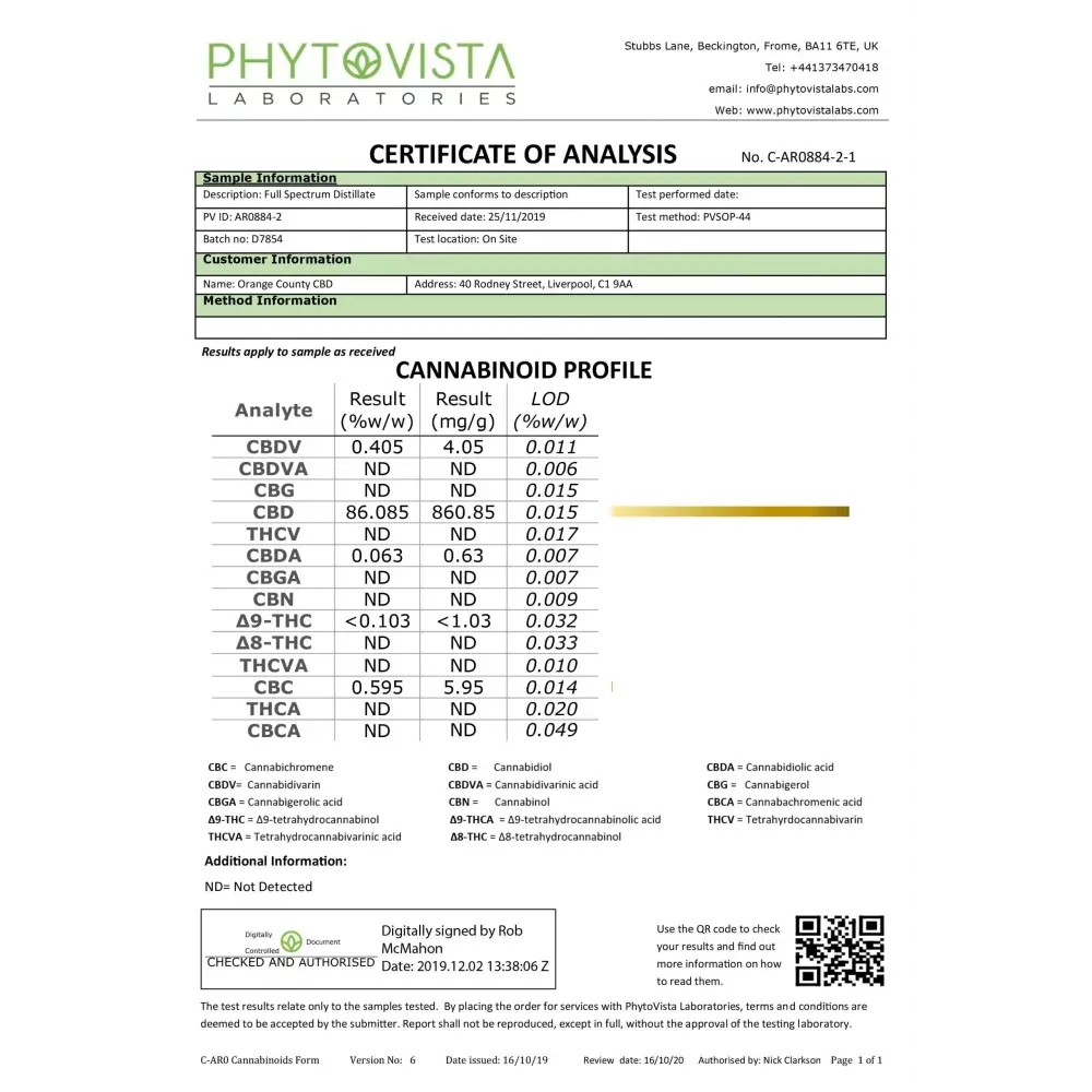 Orange County CBD 1000mg E-Liquid Booster Shot 10ml - CBD Products