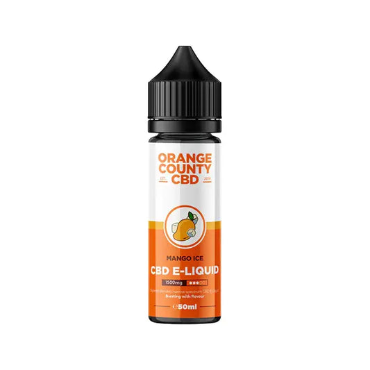 Orange County CBD 1500mg Broad Spectrum CBD E-liquid 50ml (60VG/40PG) - Mango Ice - CBD Products