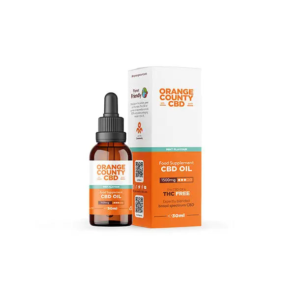 Orange County CBD 1500mg Flavoured Tincture Oil 30ml - CBD Products