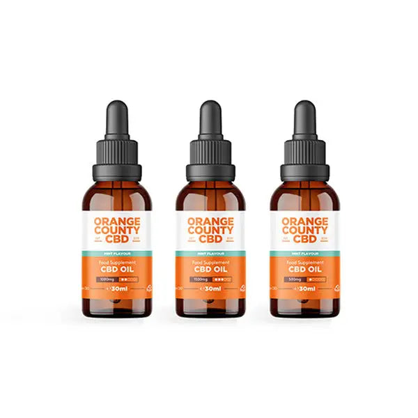 Orange County CBD 1500mg Flavoured Tincture Oil 30ml - CBD Products