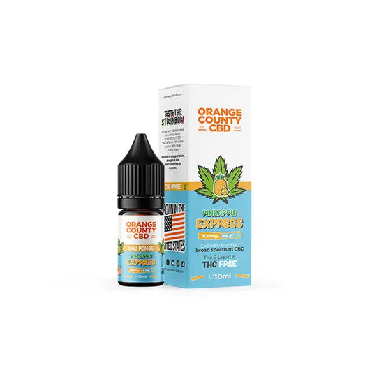 Orange County CBD Cali Range 300mg CBD 10ml E-liquid (60VG/40PG) - Pineapple Express - CBD Products