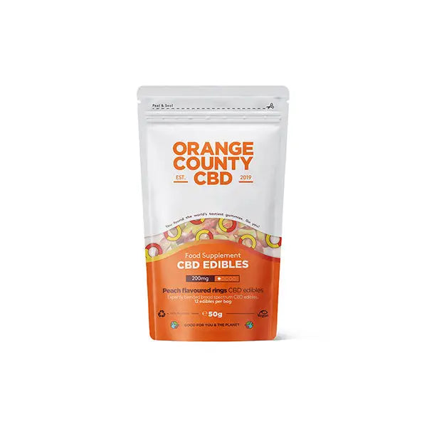 Orange County CBD - CBD Fizzy Peach Rings -:: Short Dated Stock:: - CBD Products