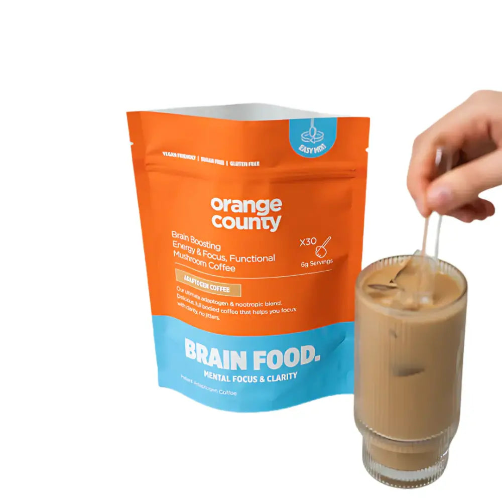 Orange County Focus & Energy Brain Food Mushroom Coffee Supplement (Sample Size) 42g - Nootropics & Supplements