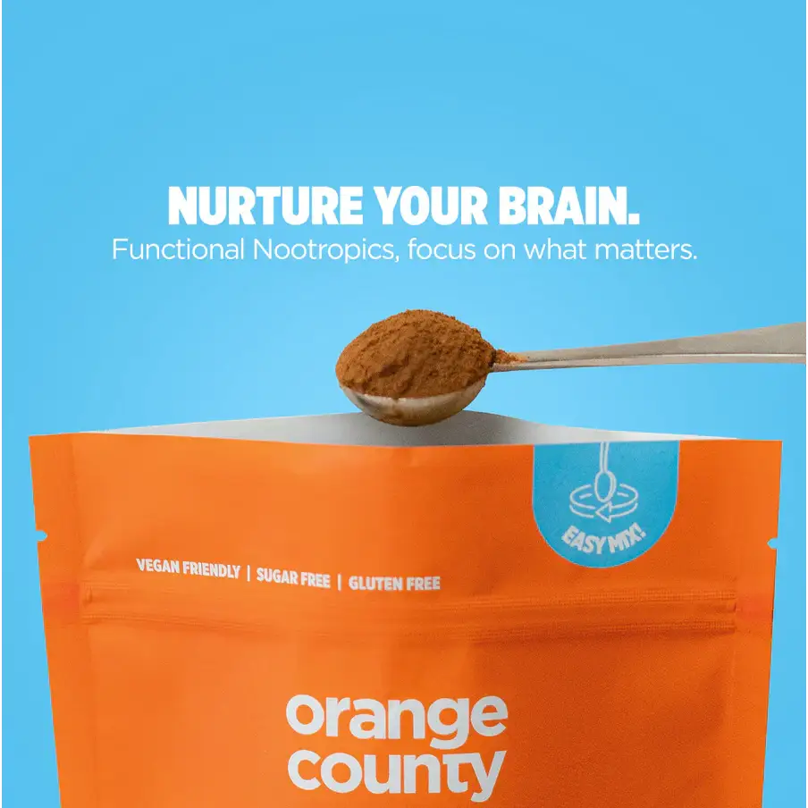Orange County Focus & Energy Brain Food Mushroom Coffee Supplement (Sample Size) 42g - Nootropics & Supplements