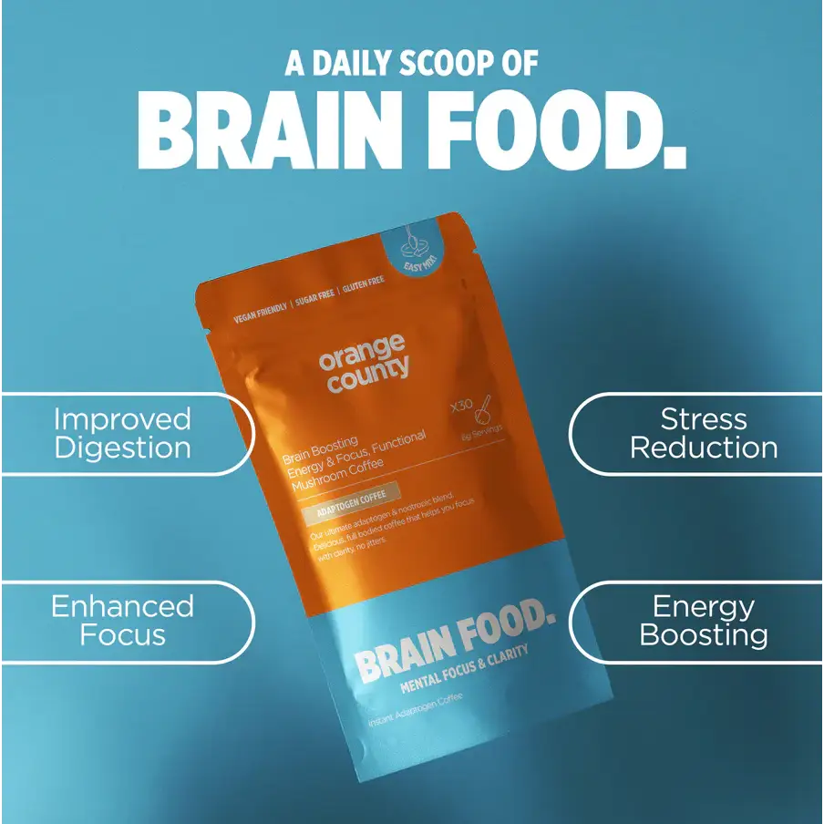 Orange County Focus & Energy Brain Food Mushroom Coffee Supplement (Sample Size) 42g - Nootropics & Supplements