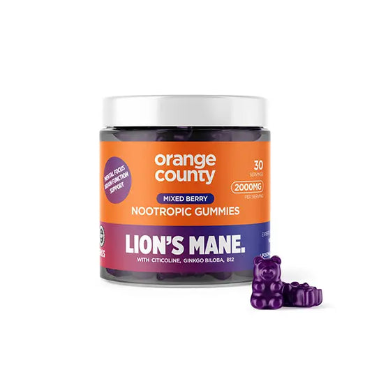 Orange County 2000mg Lion’s Mane Gummies - 30 Pieces - Nootropics & Supplements