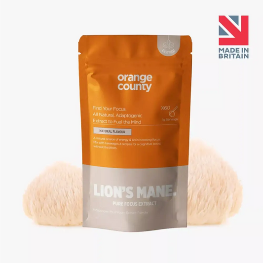 Orange County Organic Pure Lion’s Mane Extract Powder Max Strength 240000mg - Nootropics & Supplements
