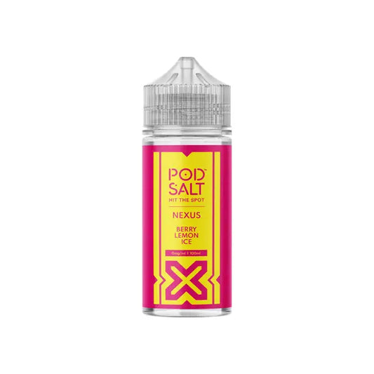 Pod Salt Nexus 100ml Shortfill 0mg (70VG/30PG) - Berry Lemon Ice - Vaping Products