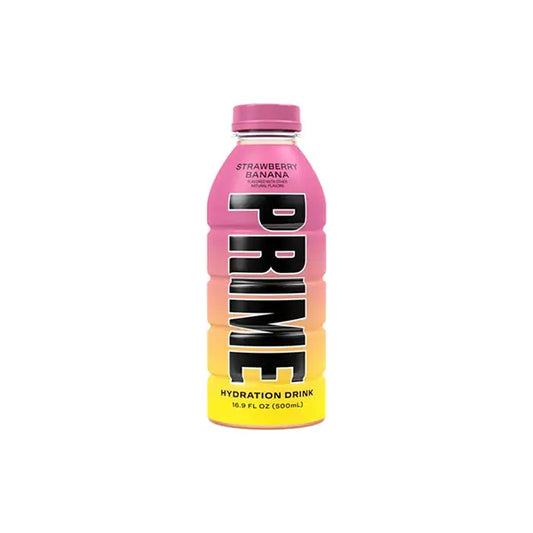 PRIME Hydration USA Strawberry Banana Sports Drink 500ml - Past Best Before date - Single - American Confectionary