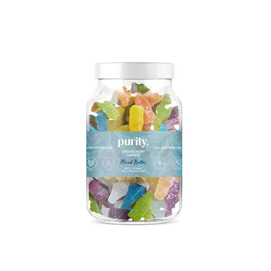 Purity 1000mg Full-Spectrum CBD Vegan Gummies 400g - Mixed Bottles - CBD Products