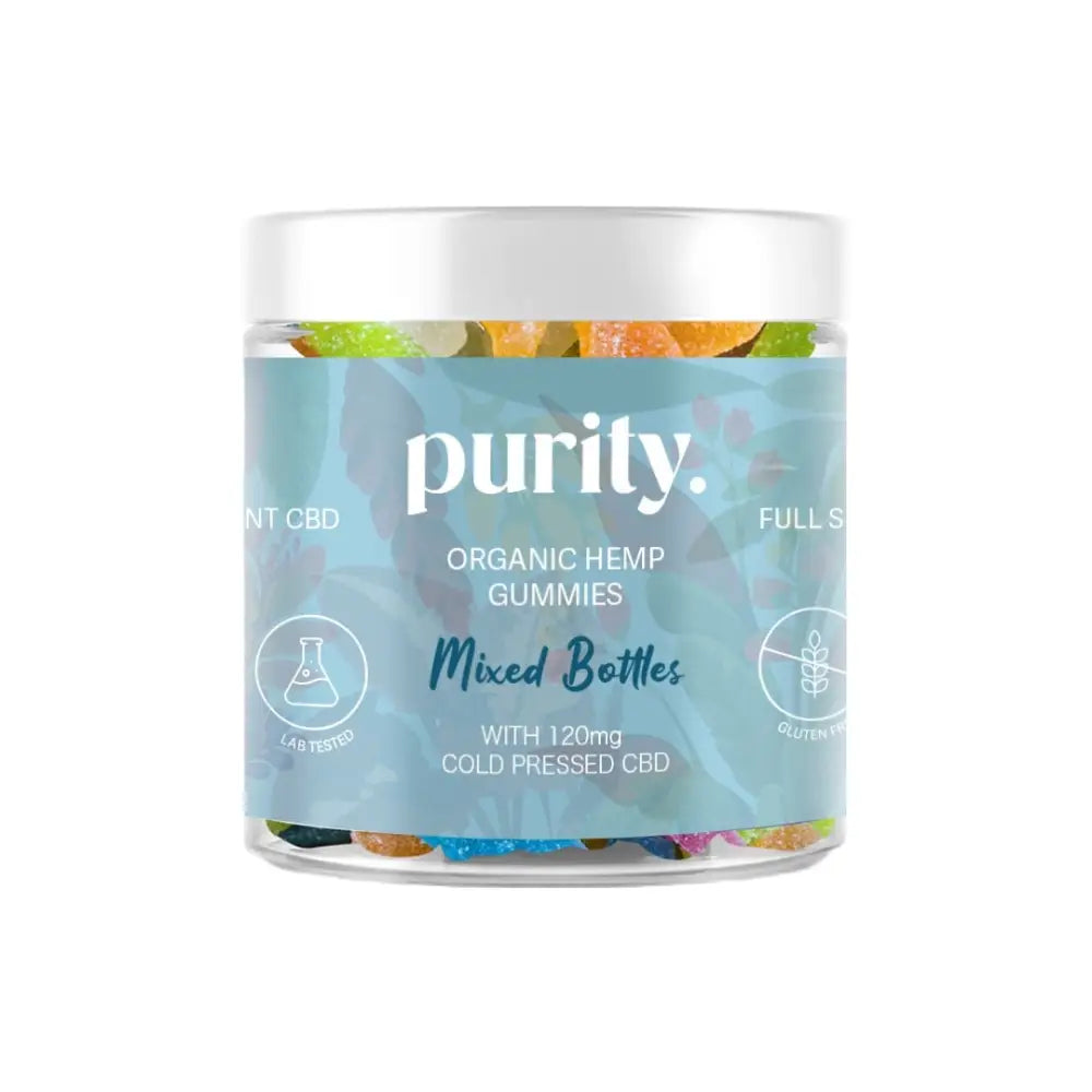 Purity 120mg Full-Spectrum CBD Vegan Gummies 150g - Mixed Bottles - CBD Products