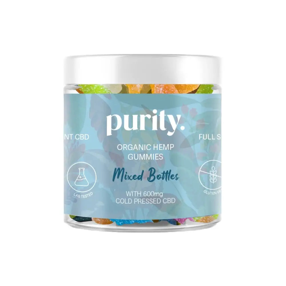 Purity 600mg Full-Spectrum CBD Vegan Gummies 150g - Mixed Bottles - CBD Products