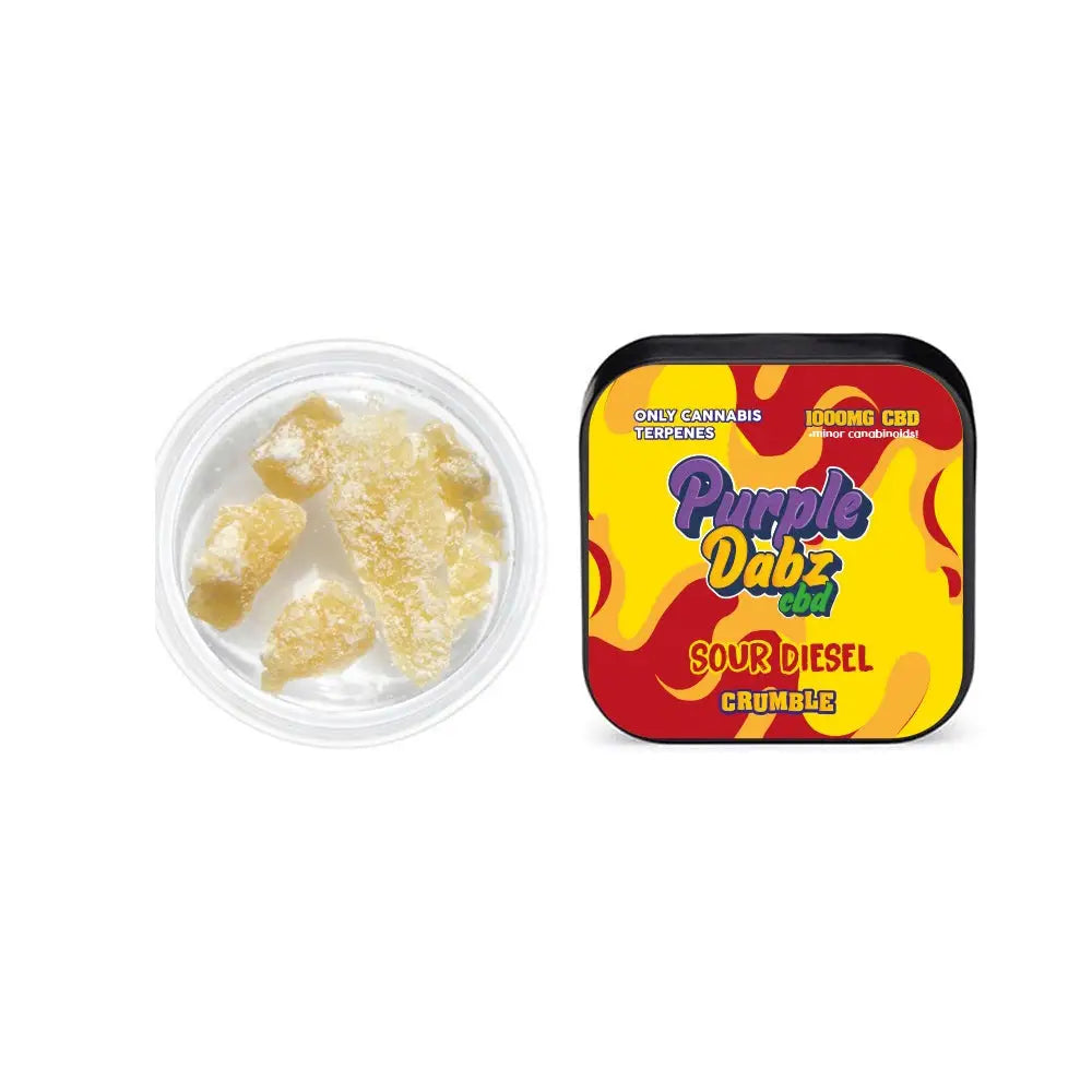 Purple Dabz by Purple Dank 1000mg CBD Crumble - Sour Diesel (BUY 1 GET 1 FREE) - 0.5g - CBD Products