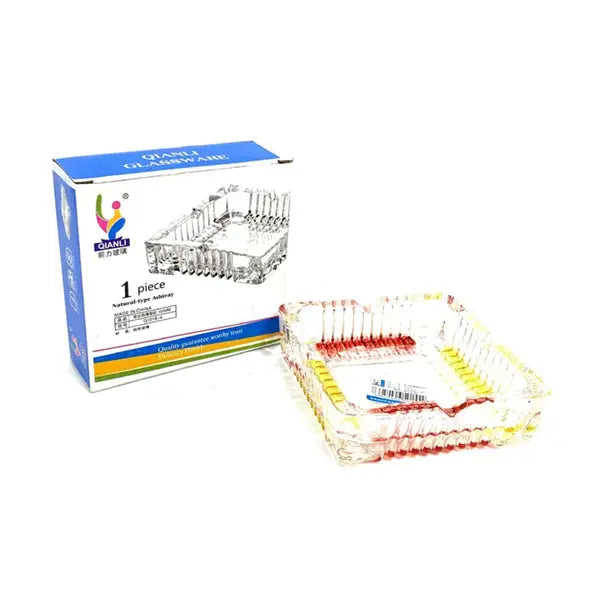Qianli Natural Type Multi colour Glass Ash Tray- G1016-4 - Smoking Products