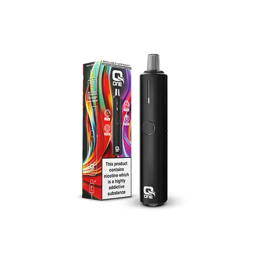 QOne Starter Pod-Based Vape Kit - Black - Vaping Products