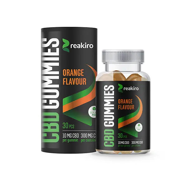 Reakiro 300mg Full Spectrum CBD Orange Vegan Gummies - 30 Pieces - CBD Products