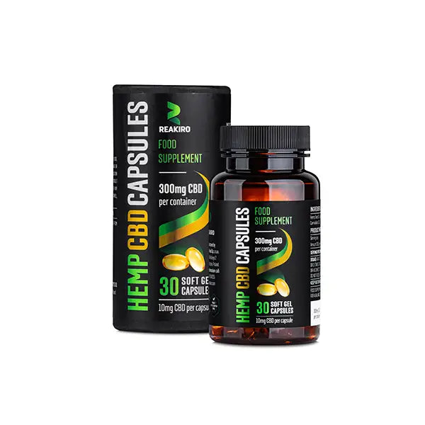 Reakiro 300mg Full Spectrum CBD Soft Gel Capsules - 30 Caps (BUY 1 GET 1 FREE) - CBD Products