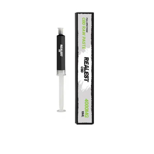 CBD raw paste syringe and box for Realest CBD 4000mg 10ml raw paste product