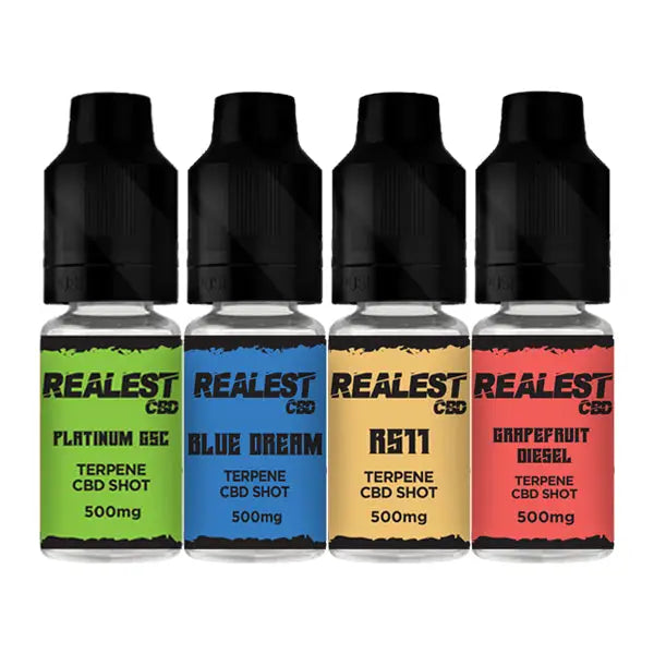 Realest CBD 500mg Terpene Infused CBD Booster Shot 10ml (BUY 1 GET 1 FREE) - Vaping Products