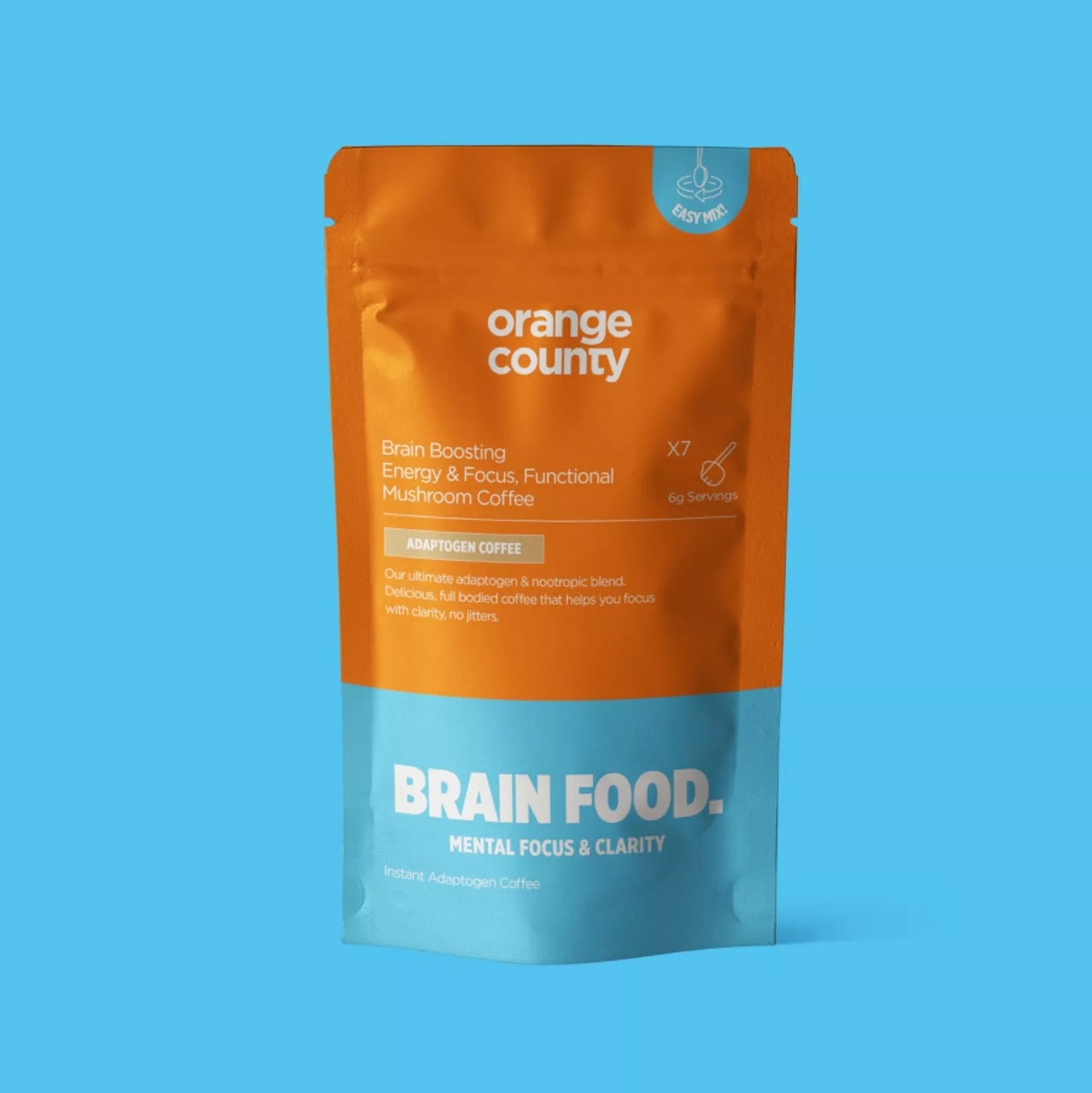 Orange County Focus & Energy Brain Food Mushroom Coffee Supplement (Sample Size) 42g