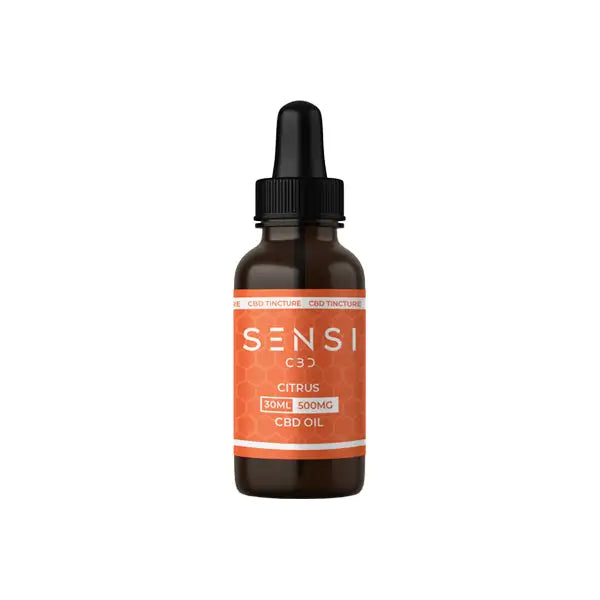 CBD Citrus Oil Bottle from Sensi CBD 500mg Broad-Spectrum Tincture Oil 30ml
